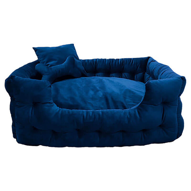 Goo-eez Luxury Velour Pet Bed with Accessories