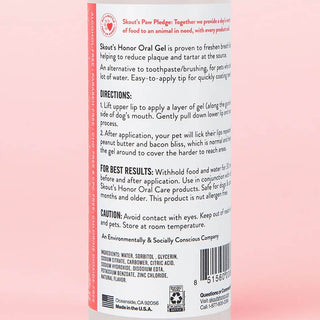 Skout's Honor Brushless Oral Care Gel Peanut Butter & Bacon