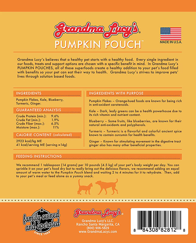 Grandma Lucy's Pumpkin Pouch With Inflammation Support