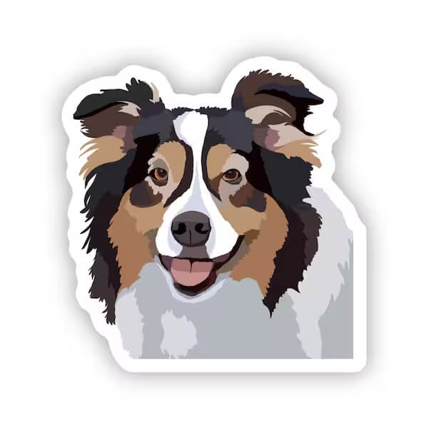 Happy Sploot Designs Vinyl Sticker - Australian Shepherd