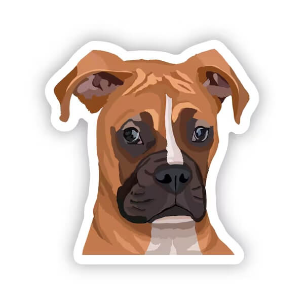 Happy Sploot Designs Vinyl Sticker - Boxer