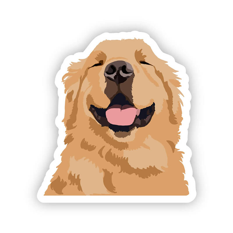 Happy Sploot Designs Vinyl Sticker - Golden Retriever