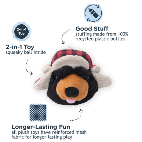 Tall Tails Holiday 2-In-1 Bear Head