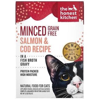 Honest Kitchen Minced Salmon & Cod in Bone Broth Gravy