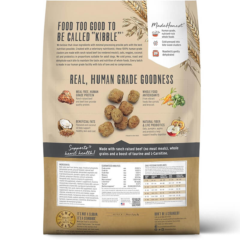 Honest Kitchen Clusters Whole-Grain Beef & Oats