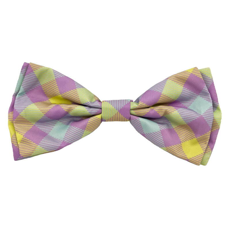 Huxley & Kent Lavender Lemon Check Bow Tie
