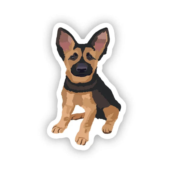 Happy Sploot Designs Vinyl Sticker - German Shepherd Puppy
