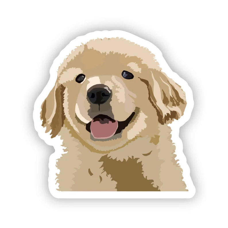 Happy Sploot Designs Vinyl Sticker - Golden Retriever Puppy