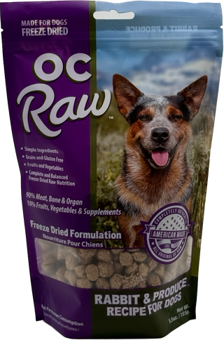 OC Raw Freeze-Dried Rox Rabbit & Produce