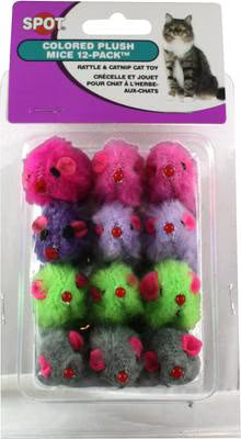 Spot Plush Rattle Mice 12-Pack
