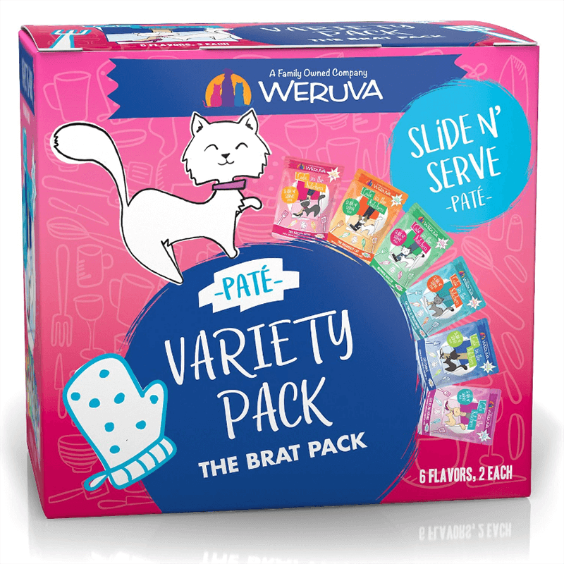 Weruva Cats in The Kitchen Slide N' Serve Brat Pack Variety Pack