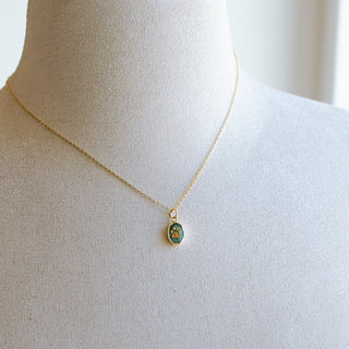 Jill Makes Paw Print Gemstone Necklace