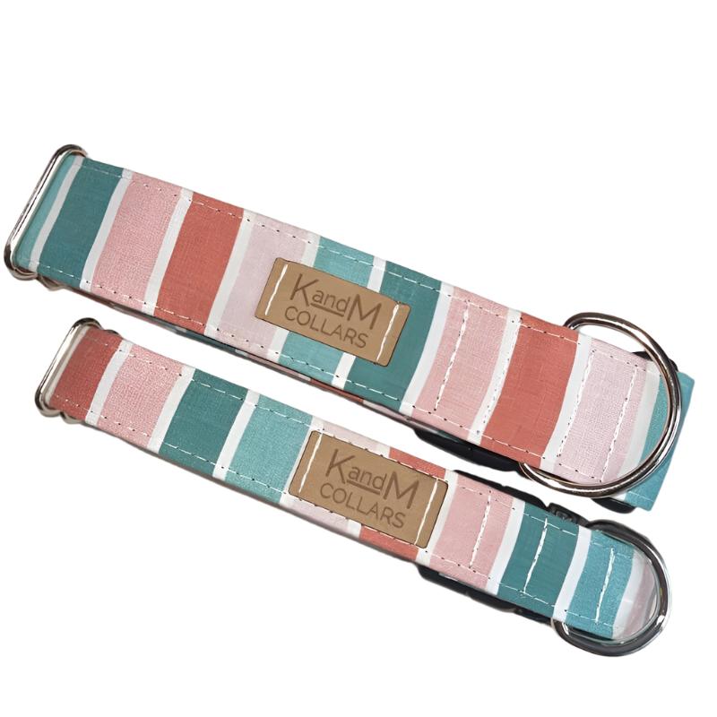 K & M Collars Summer Stripes