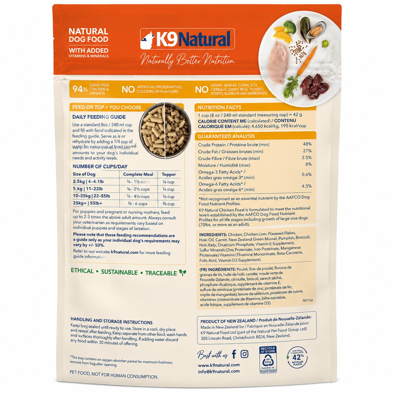 K9 Natural Cage-Free Freeze Dried Chicken Feast
