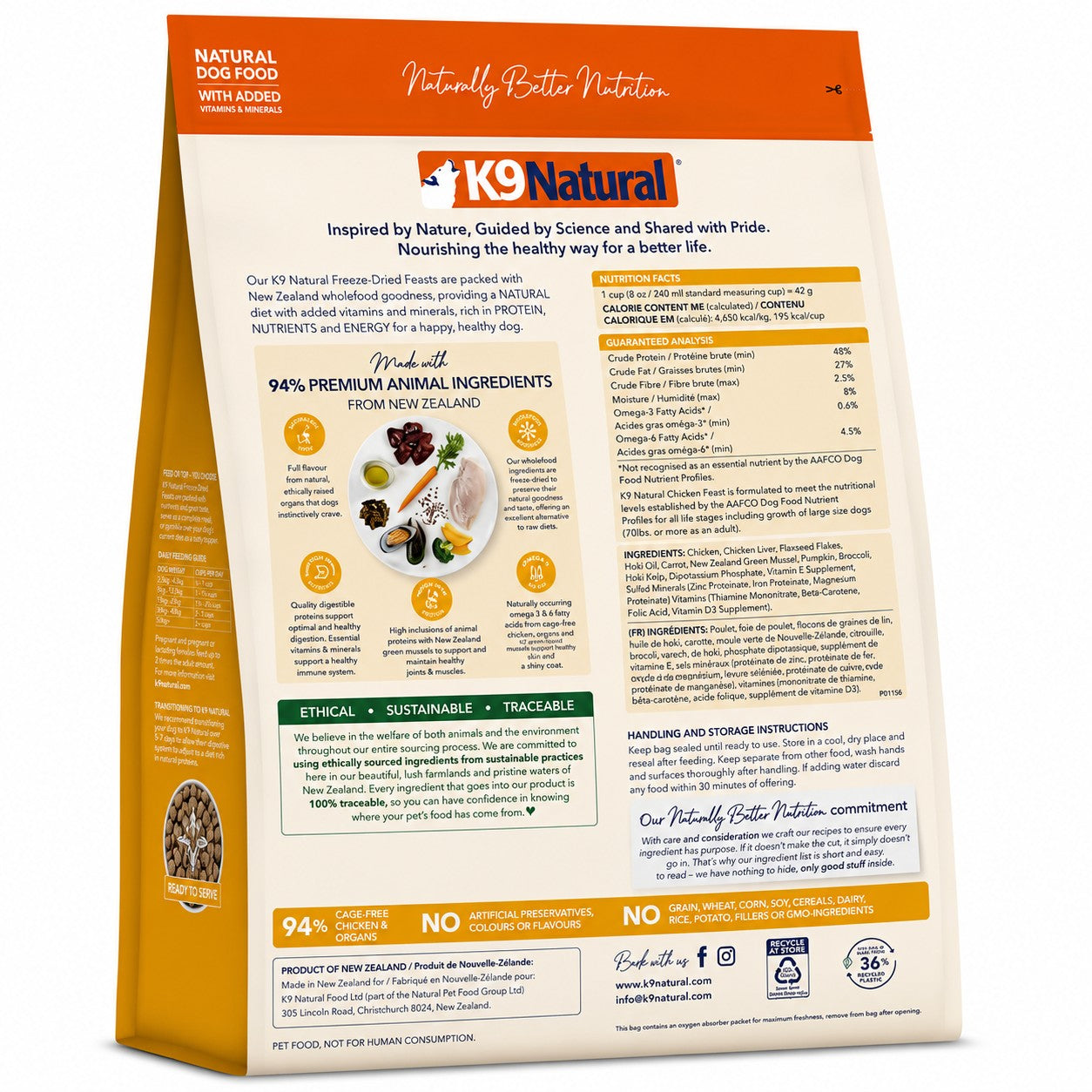 K9 Natural Cage-Free Freeze Dried Chicken Feast