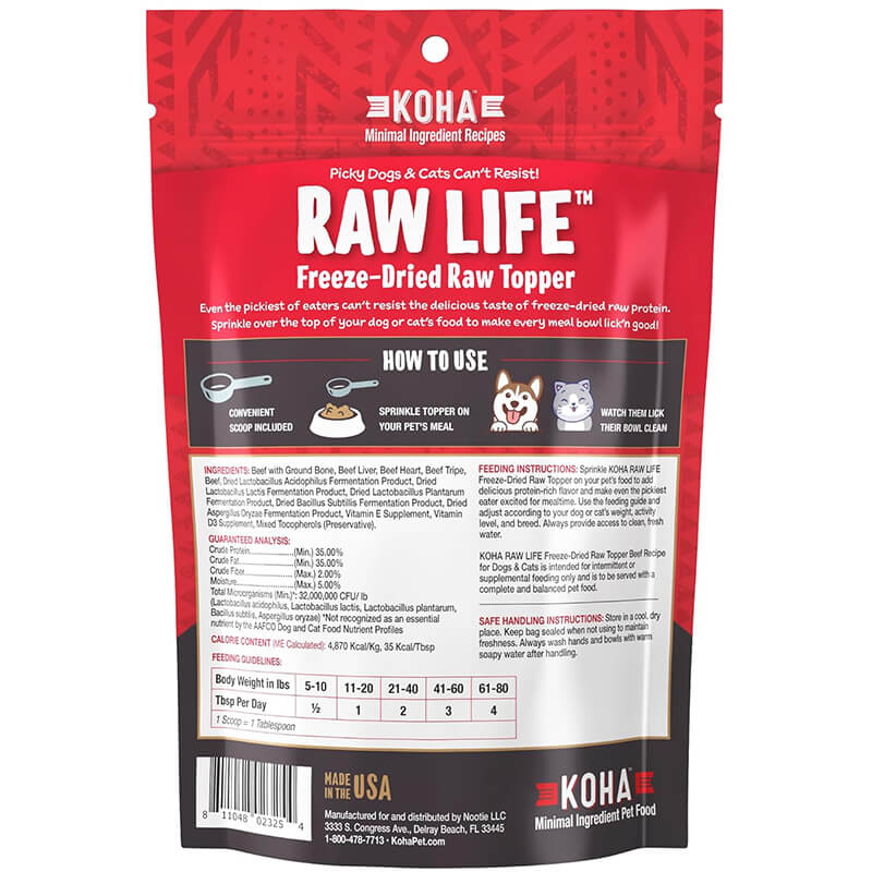 Koha Freeze-Dried Raw Beef Topper