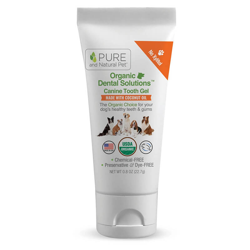 Pure and Natural Organic Tooth Gel and Bamboo Toothbrush for Large Dogs