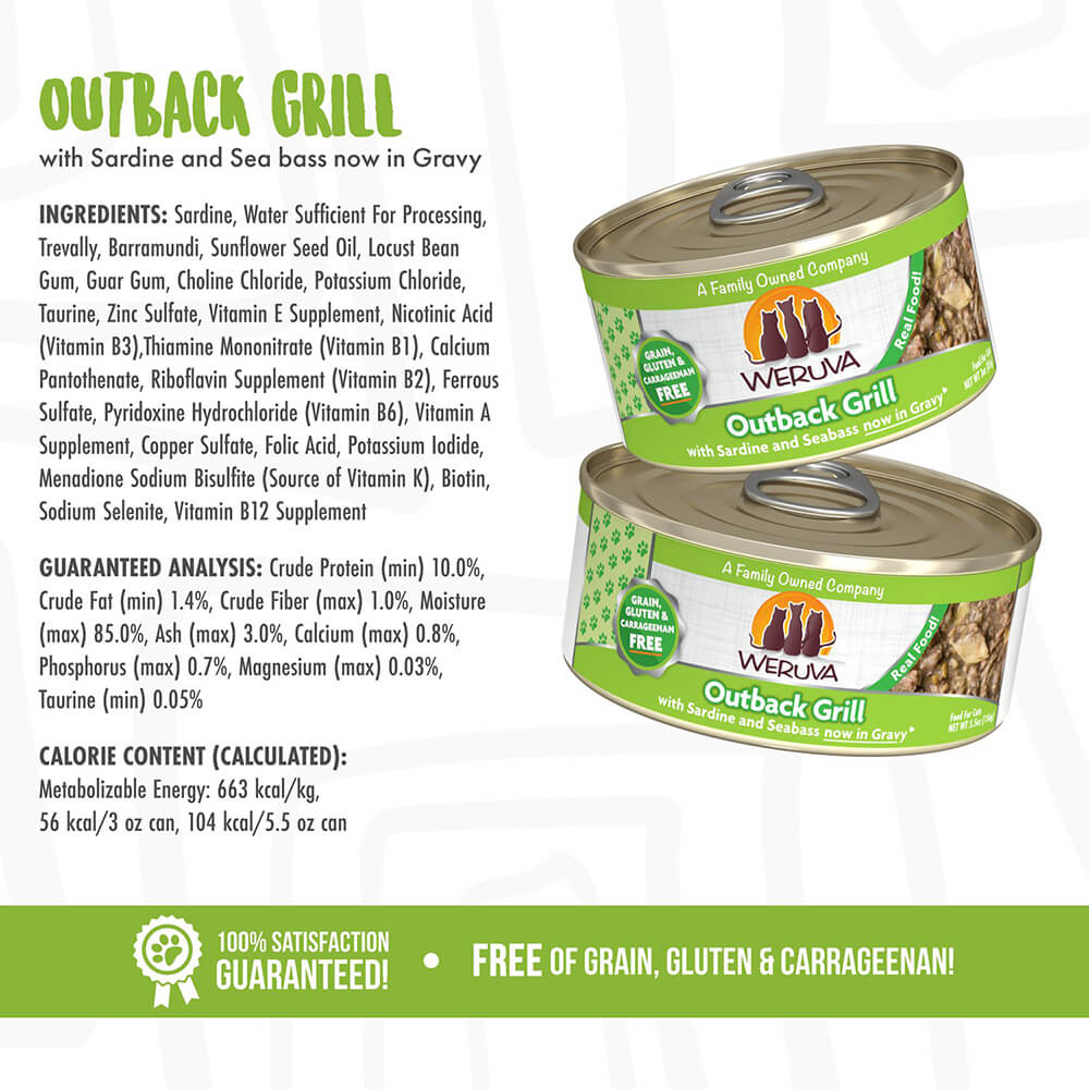 Weruva Outback Grill Sardine & Seabass in Gravy