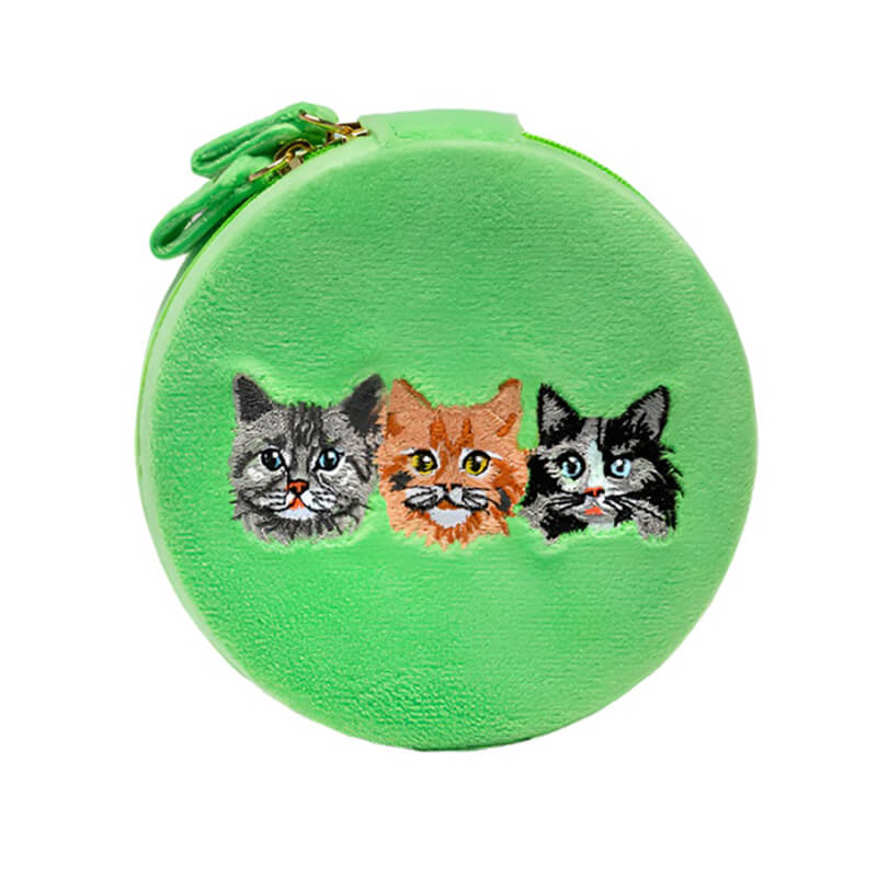 Living Royal Kitten Caboodle Velvet Jewelry Zip Case
