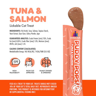 Weruva Puddy Pops Lickable Treat Tuna & Salmon 5-Pack