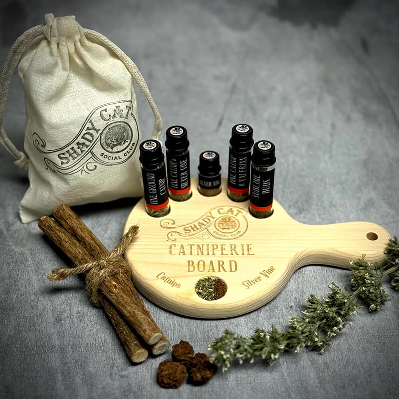 Shady Cat Catniperie Board Catnip Sampler Set