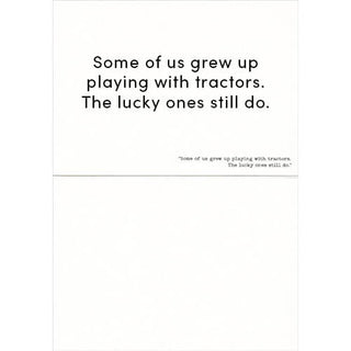 Avanti America Blank Card with Quote - Farmer Riding Tractor