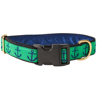 Mackenzie Collar Navy Anchors on Green