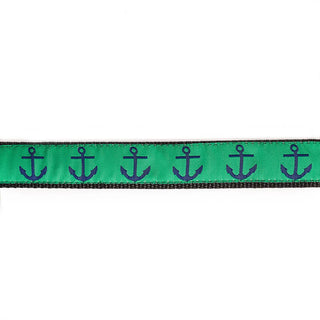 Mackenzie Collar Navy Anchors on Green