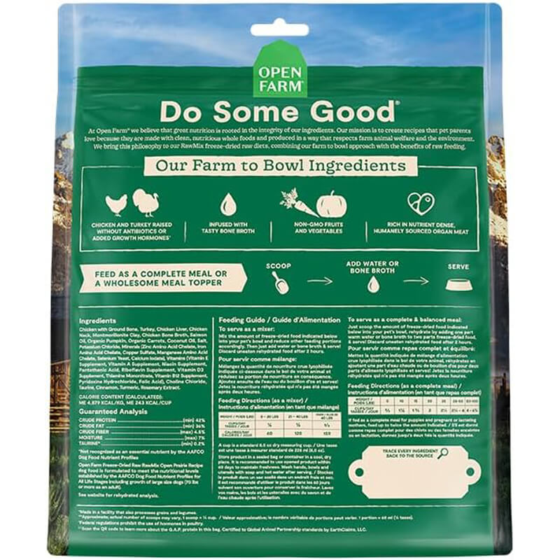 Open Farm Rawmix Freeze-Dried Morsels Prairie