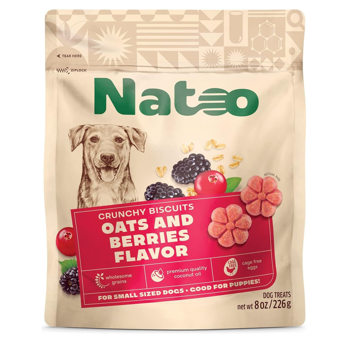 Natoo Crunchy Biscuits Oats & Berries
