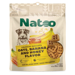 Natoo Crunchy Biscuits Oats, Banana and Honey Small Bites