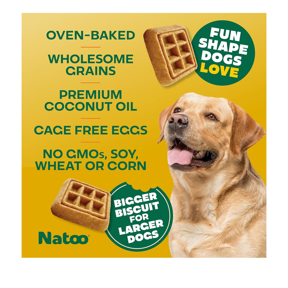 Natoo Crunchy Biscuits Oats, Banana and Honey BIG Bites