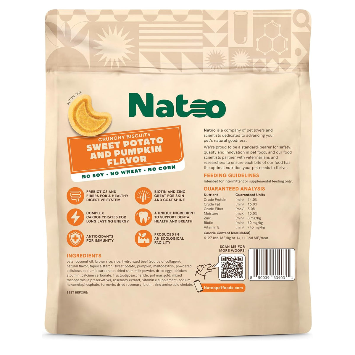 Natoo Crunchy Biscuits Sweet Potato & Pumpkin
