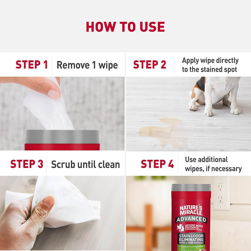 Nature's Miracle Advanced Stain and Odor Remover Wipes