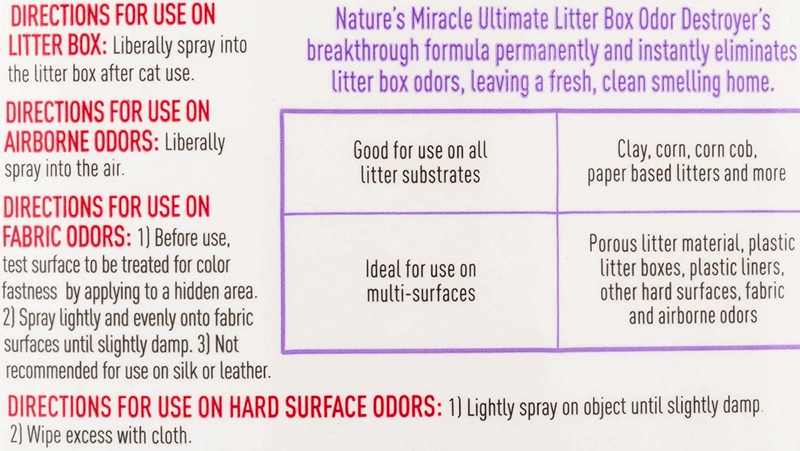 Nature's Miracle Just For Cats Litter Box Odor Destroyer