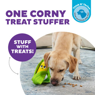 Outward Hound Think N Thrive Hide N' Find Corn Plush Puzzle Treat Ball