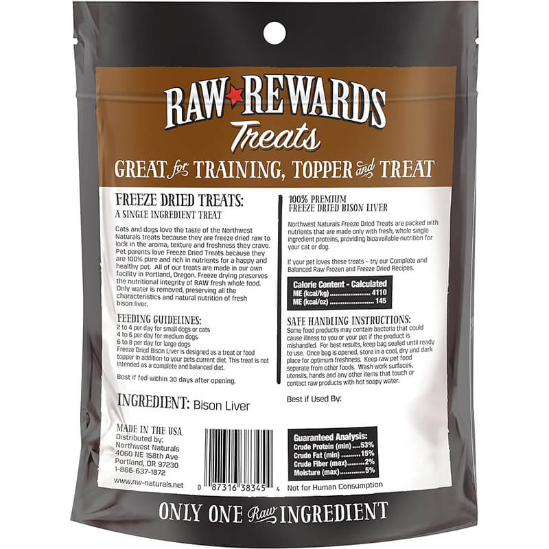 Northwest Naturals Freeze-Dried Bison Liver