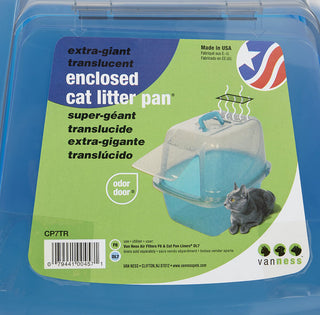 Van Ness Translucent Enclosed Cat Litter Pan