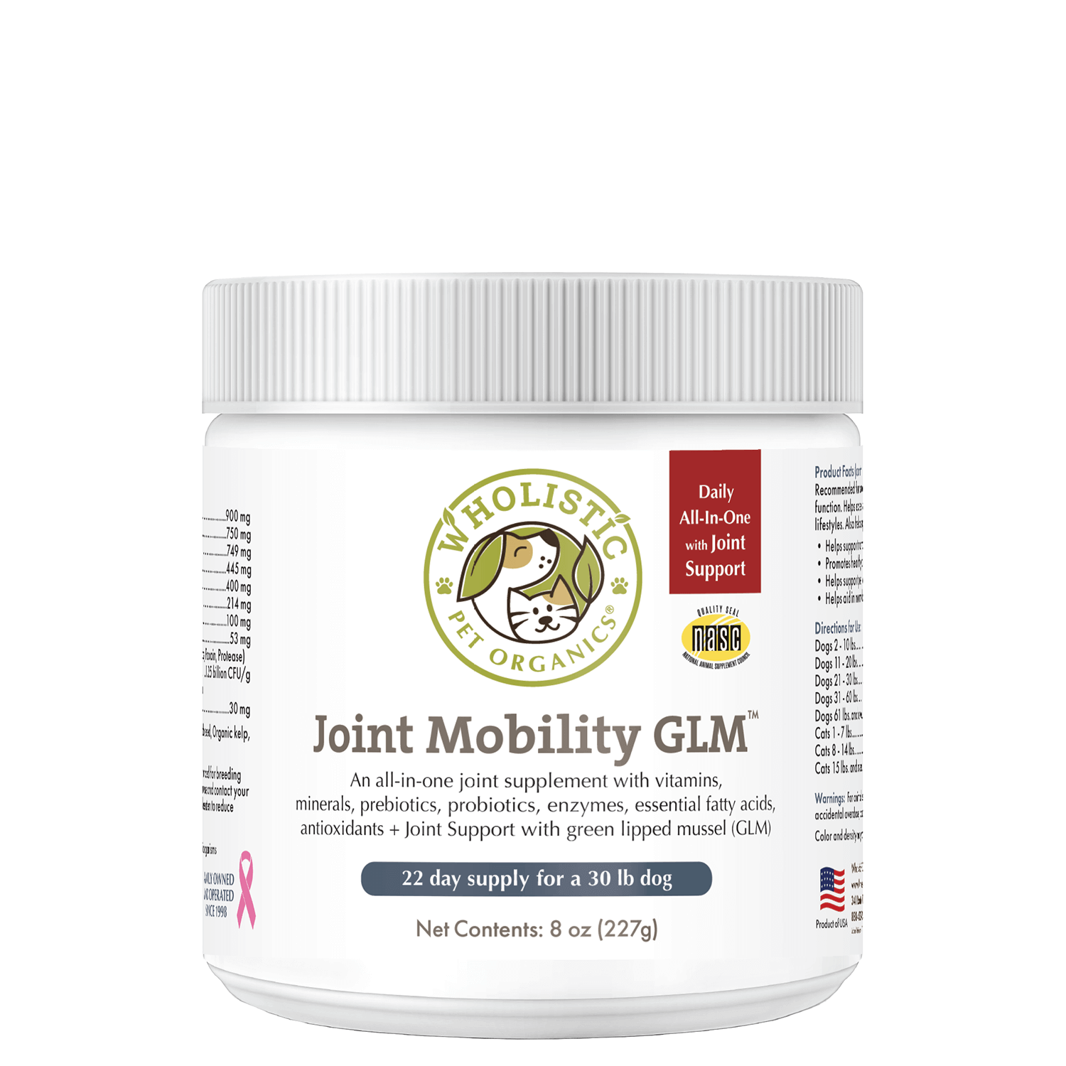 Wholistic Pet Organics Joint Mobility GLM