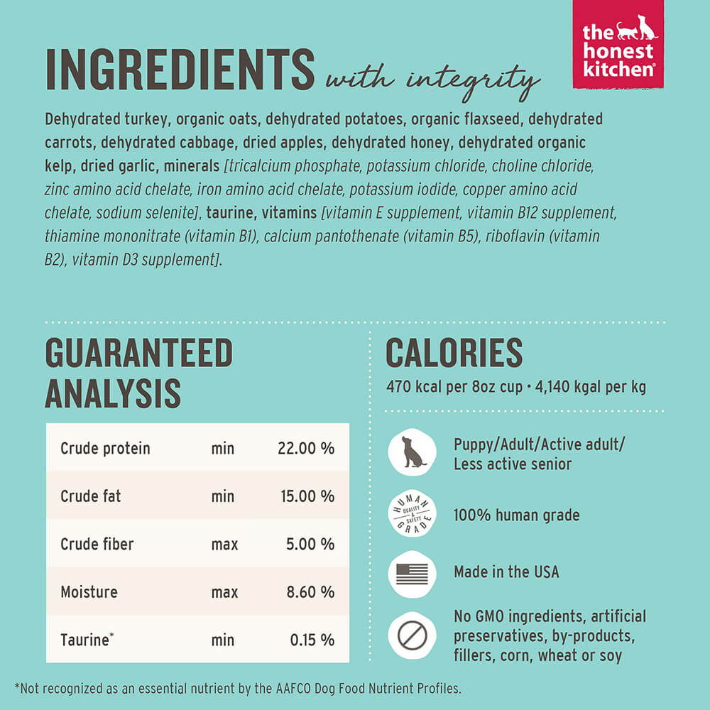 Honest Kitchen Dehydrated Whole-Grain Turkey