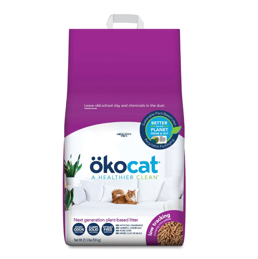Okocat Less Mess Low-Tracking Mini Pellets Litter