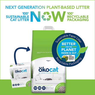 Okocat Less Dust-Free Non-Clumping Paper Pellet Litter