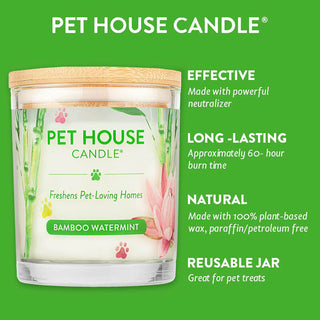 One Fur All Pet House Candle - Bamboo Watermint
