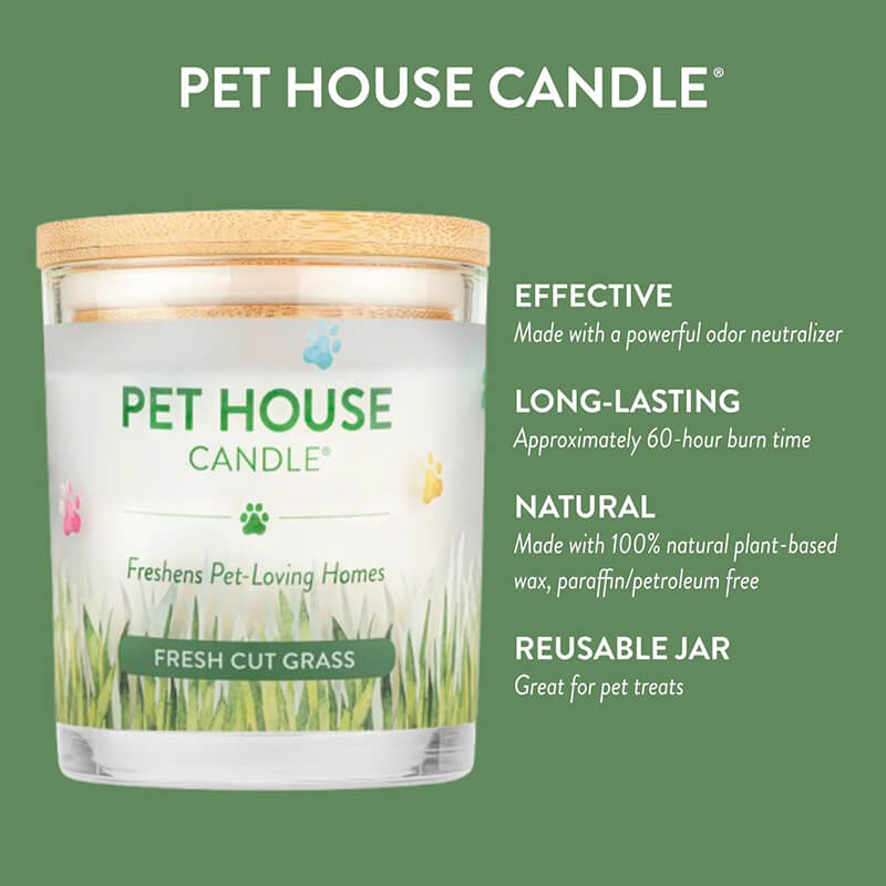 One Fur All Pet House Candle - Fresh Cut Grass