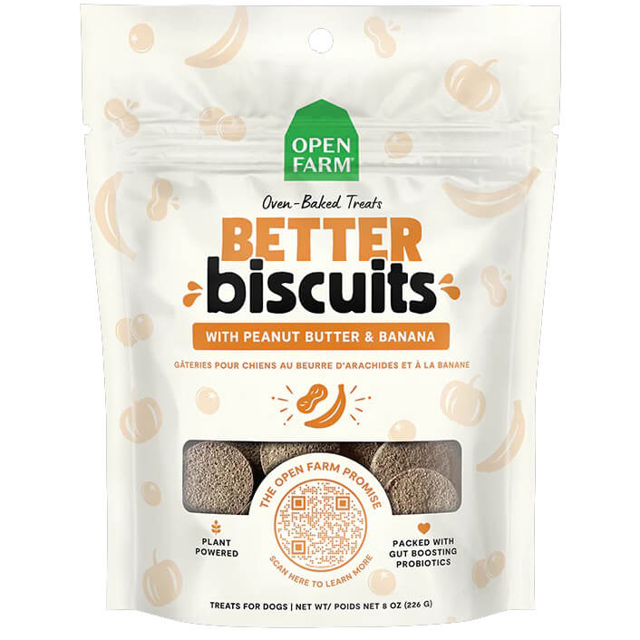 Open Farm Better Biscuits Peanut Butter & Banana