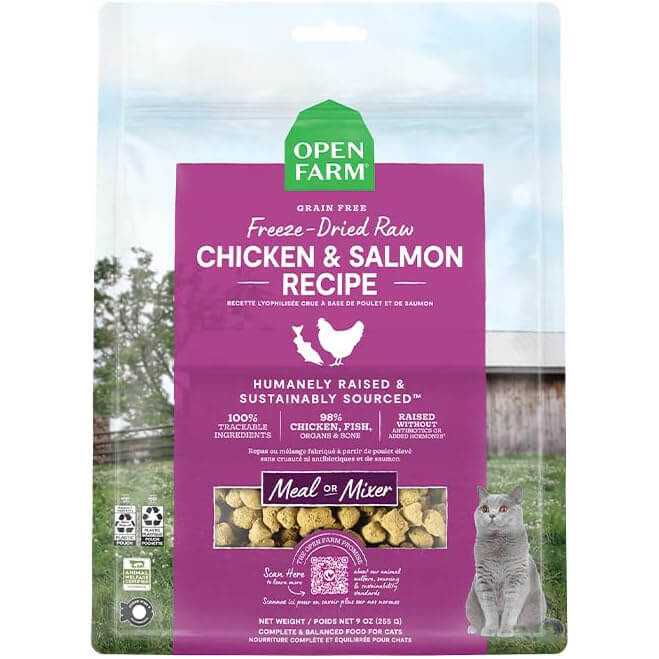 Open Farm Cat Freeze Dried Raw Morsels Chicken & Salmon