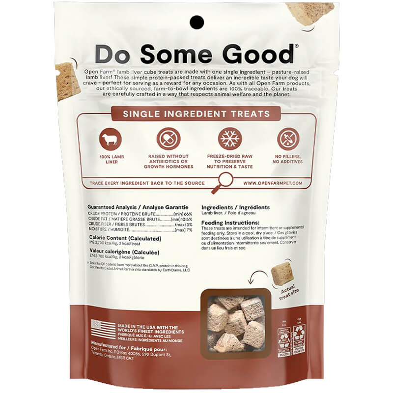Open Farm Freeze-Dried Treat Cubes Lamb liver