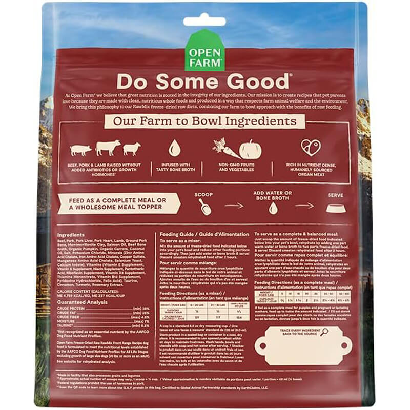 Open Farm Rawmix Freeze-Dried Morsels Front Range