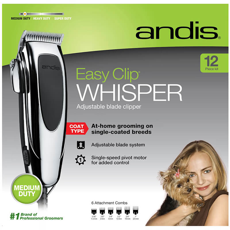 Andis Easy Clip Whisper Clipper 12-Piece Kit