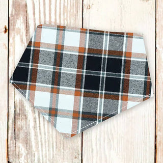 Bibby Bubby Flannel Bandana - Black Rust Plaid